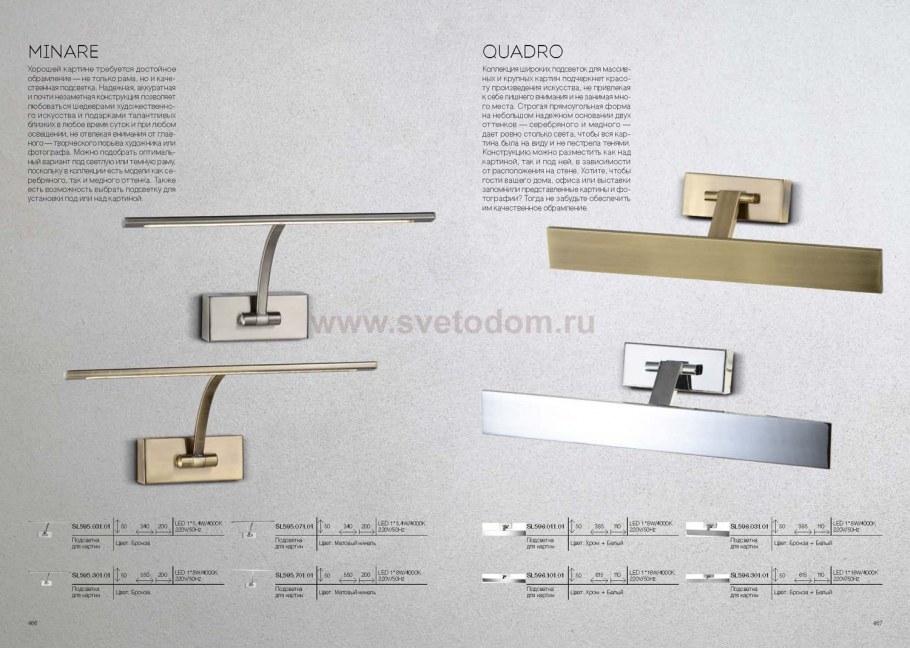 Подсветка для картин St Luce SL596.031.01