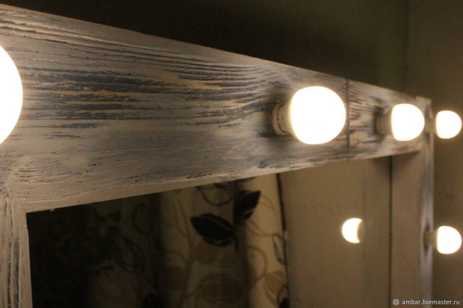 Зеркало для мейка с подсветкой своими