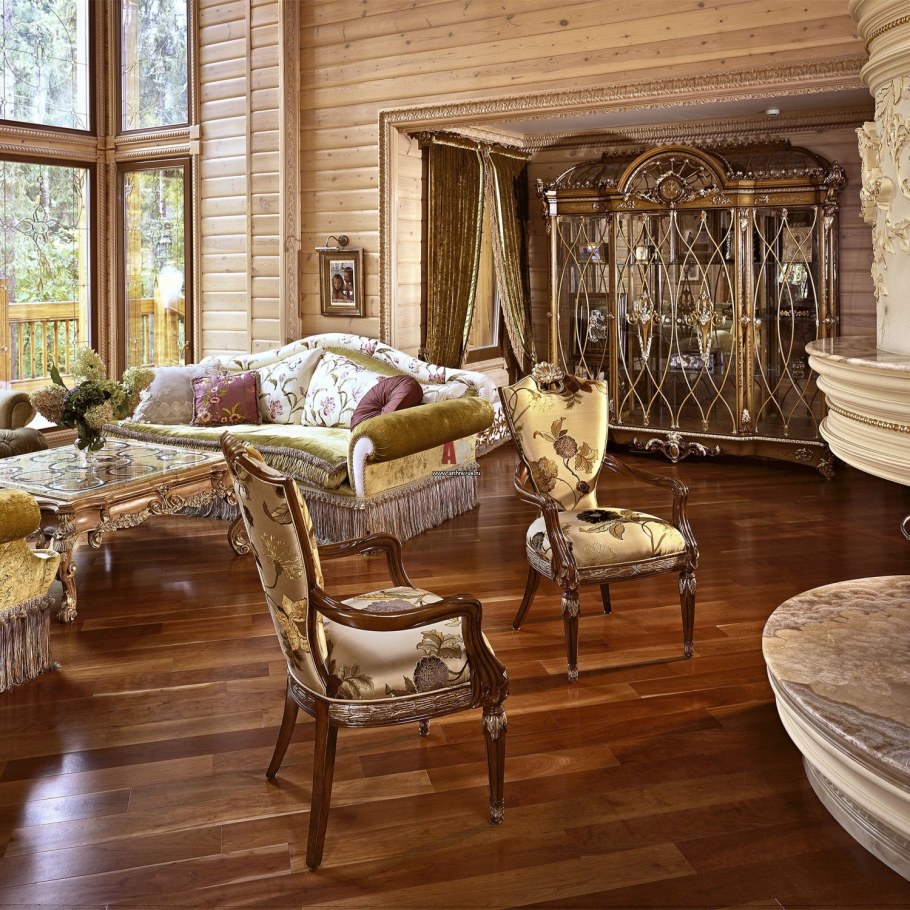 Роскошный деревянный интерьер