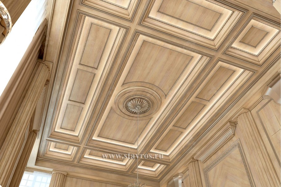Кессонные потолки из дерева от Ставрос