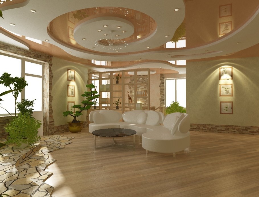 Глянцевые потолки