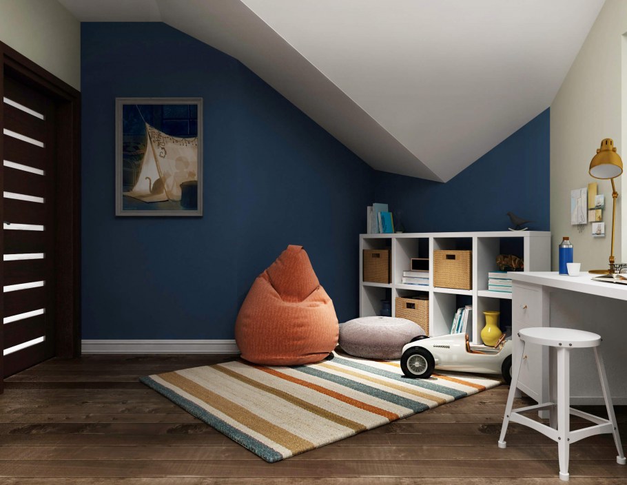 Интерьер детской в темных тонах