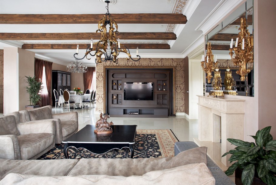 Гостиная в эклектичном стиле