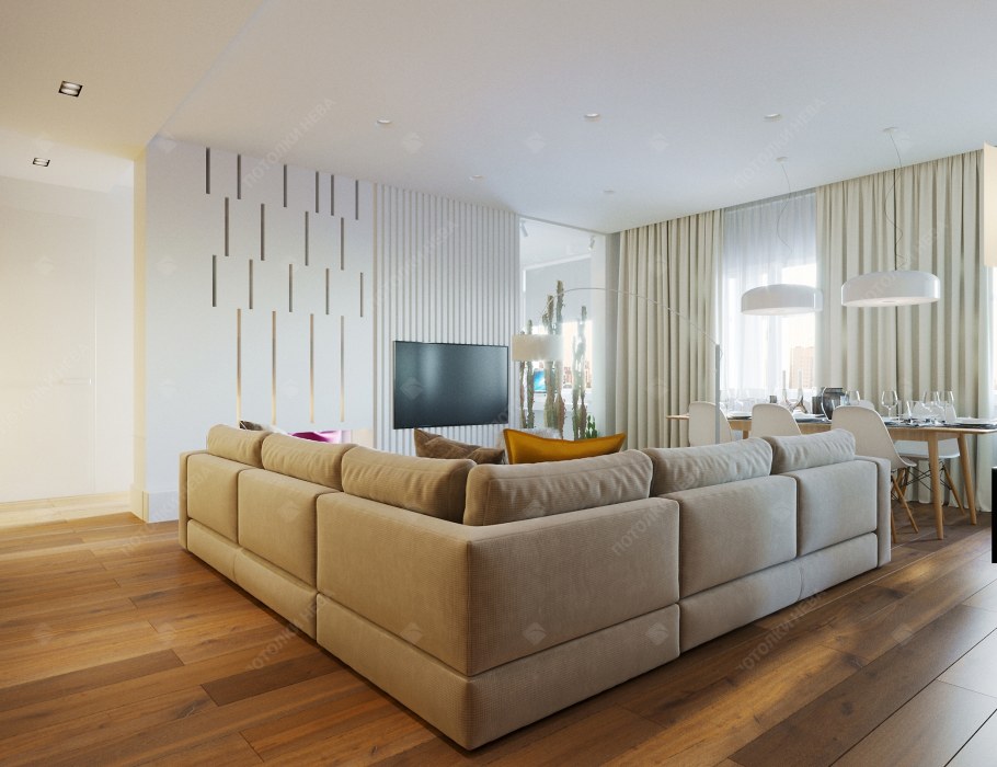 Тканевые потолки в интерьере