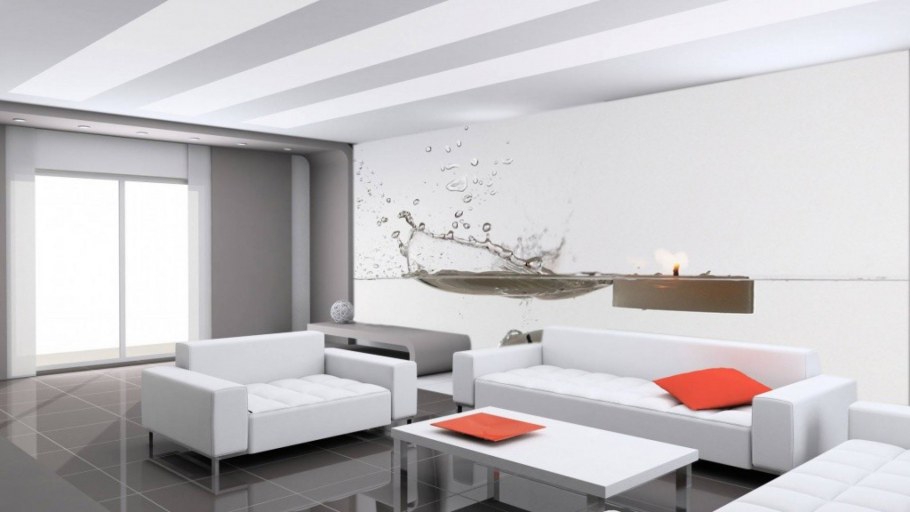 Матовый натяжной потолок в интерьере