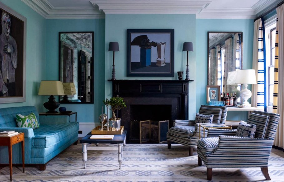 Бирюзовая мебель в интерьере