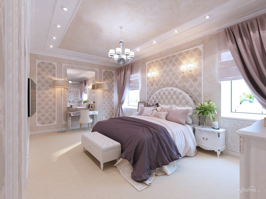 Современная спальня для молодой пары
