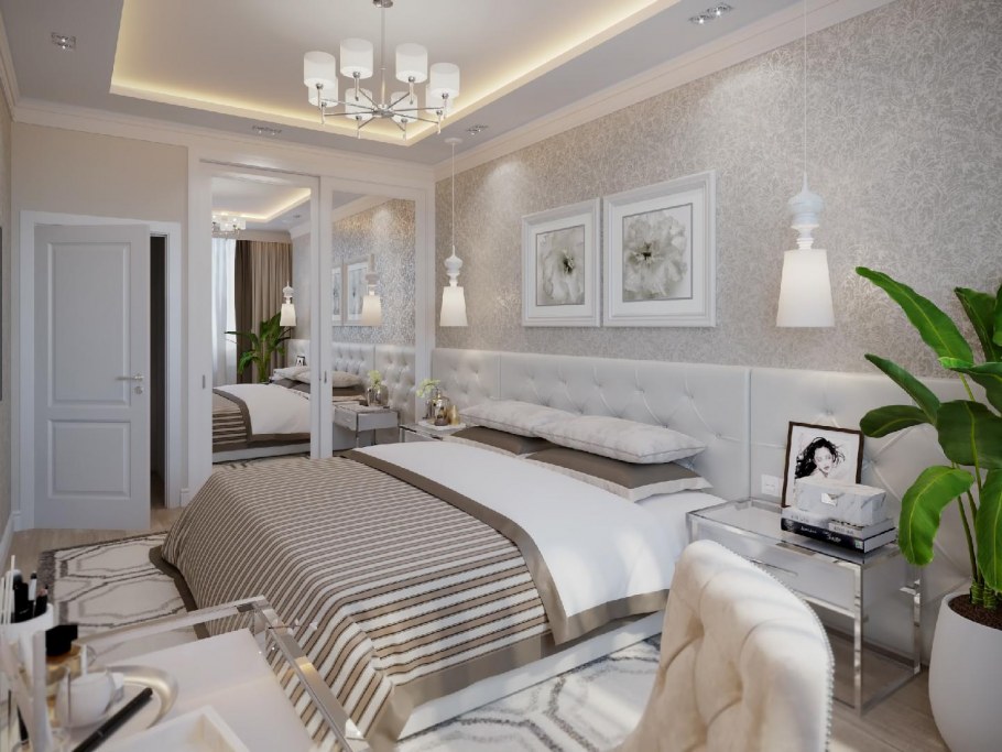 Комната молодой девушки в светлых тонах