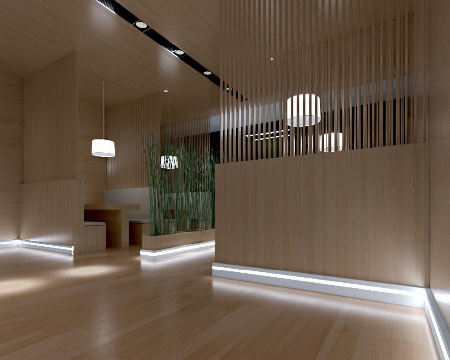 Квадратный линейный светильник