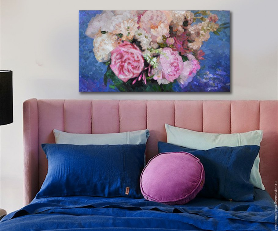 Картины в розово голубых тонах