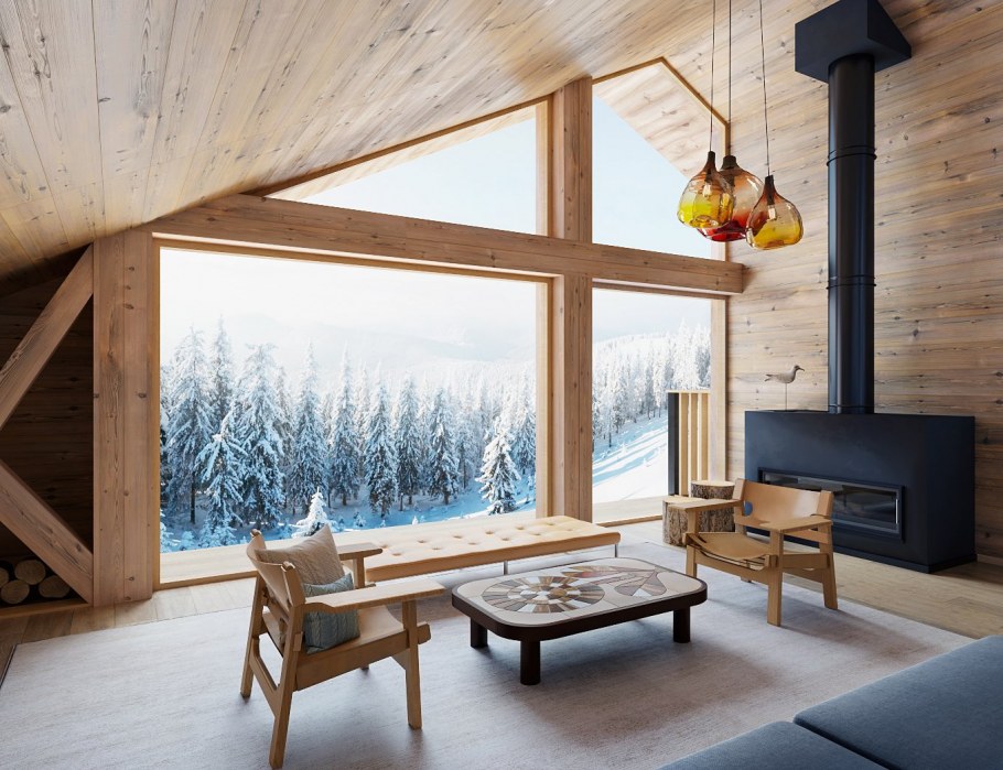 Проект летней кухни с панорамными окнами