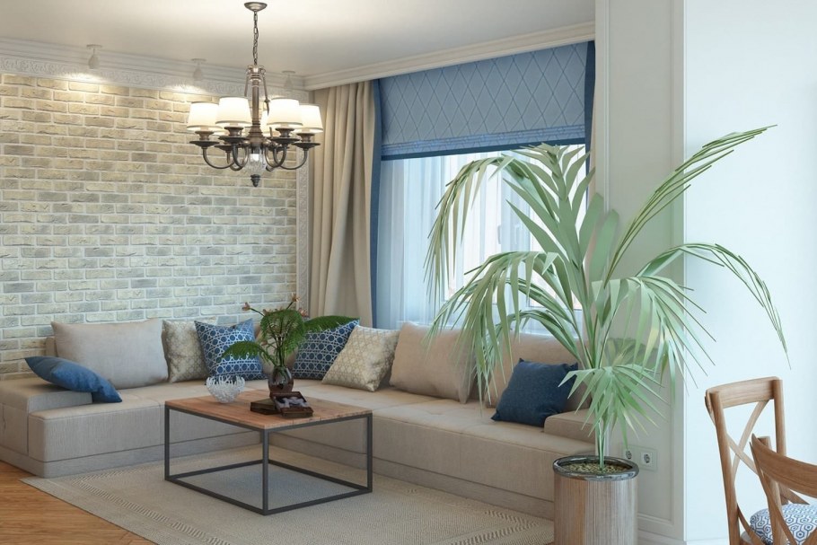 Средиземноморский стиль гостиной