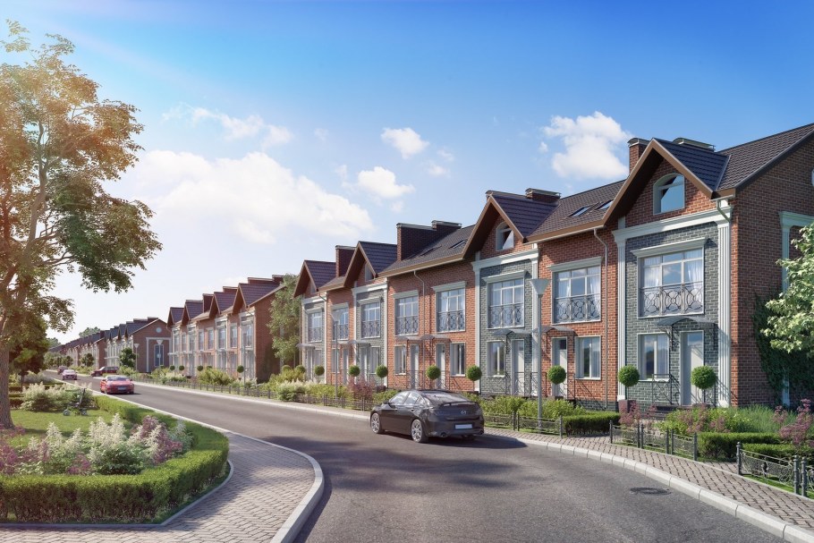 Белый забор для таунхауса