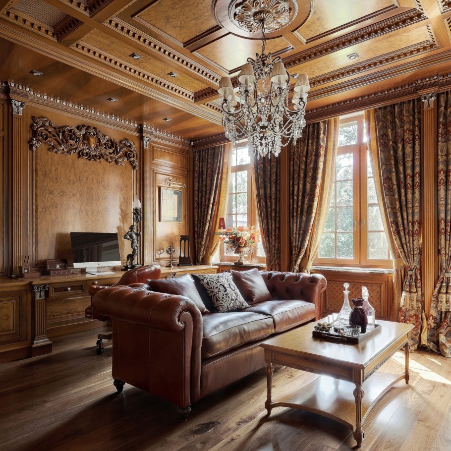 Классические деревянные интерьеры