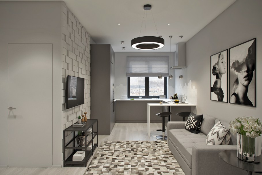 Интерьер квартиры 41 кв м