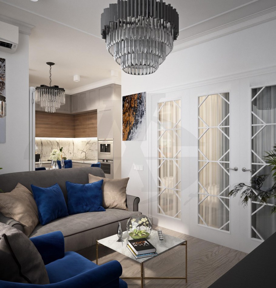 Дизайн проект однушки 46 кв