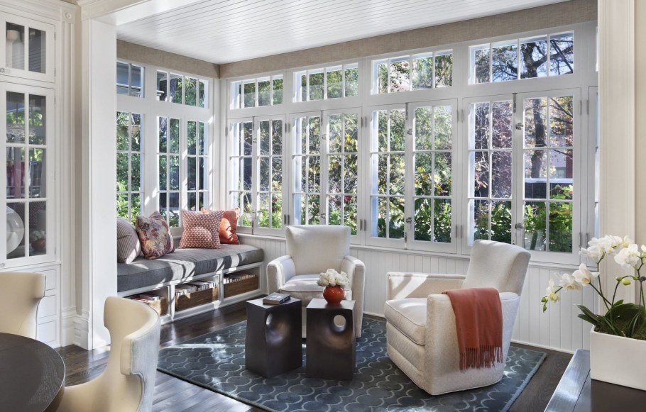 Застекленная терраса 2021 шторы