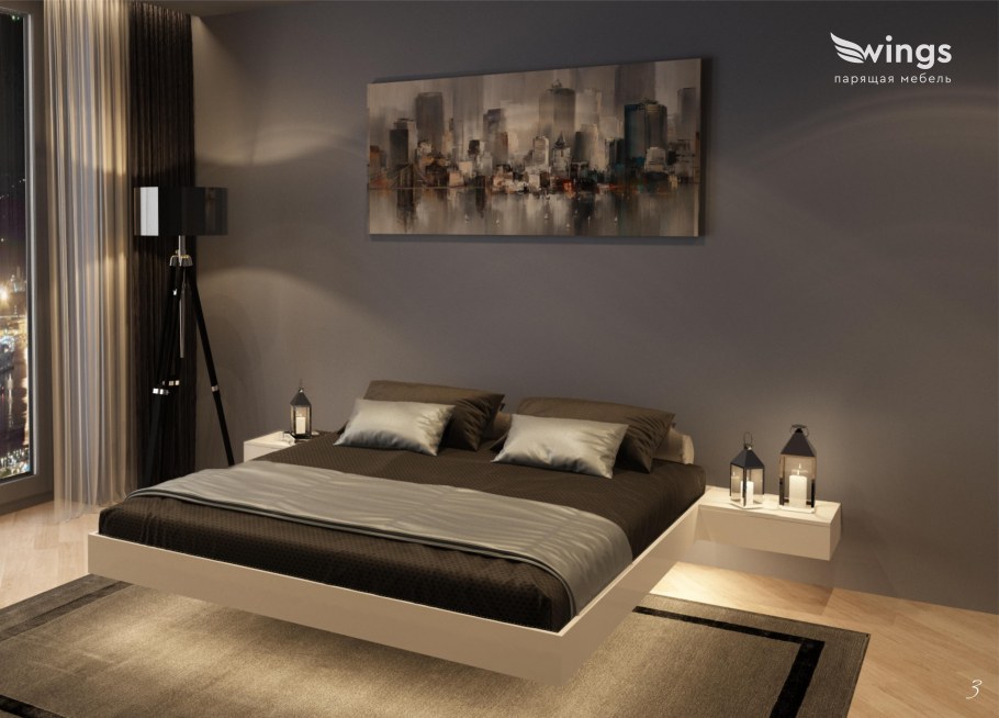 Кровать 160х200 парящая Infinity