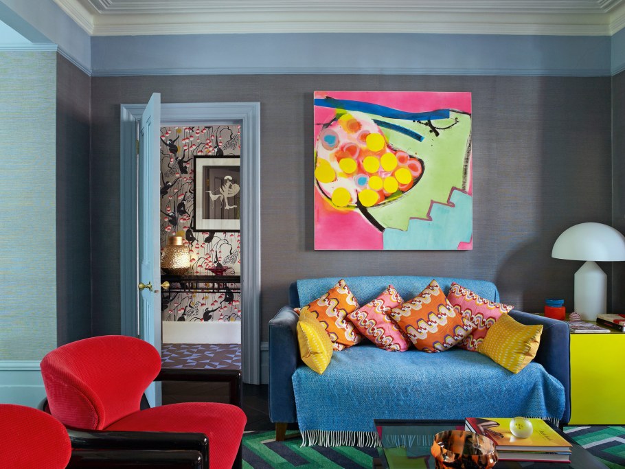 Яркий интерьер квартиры в Лондоне