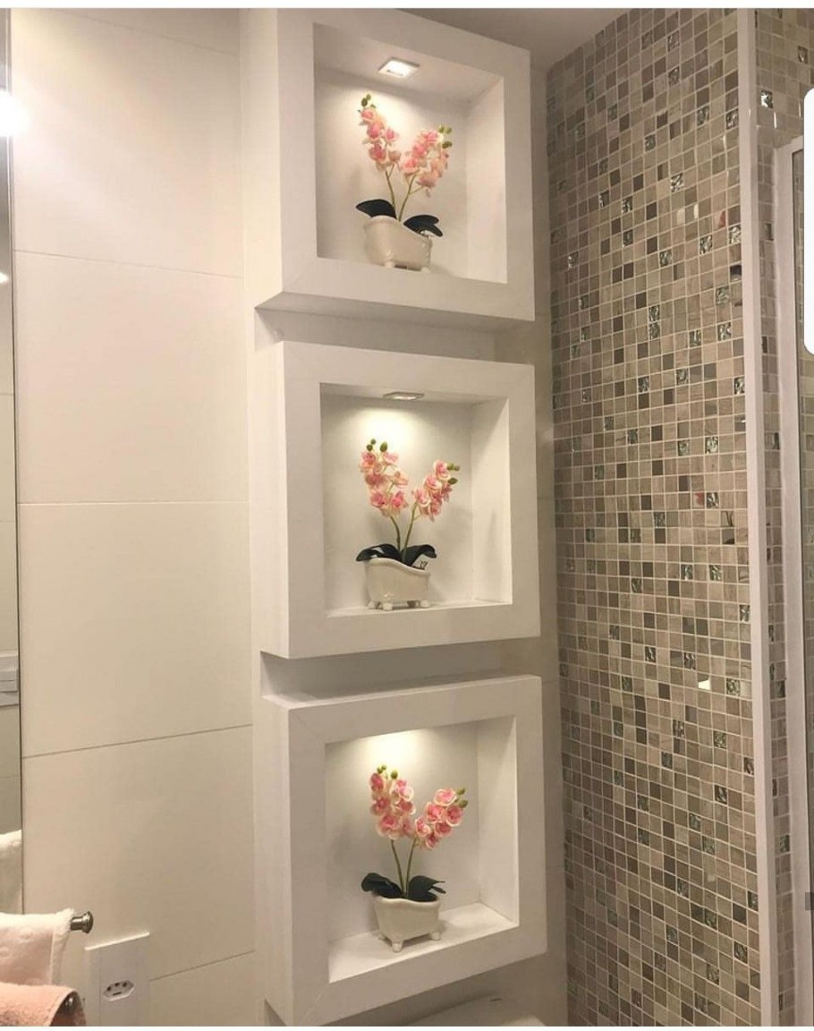 Декор ниши в ванной