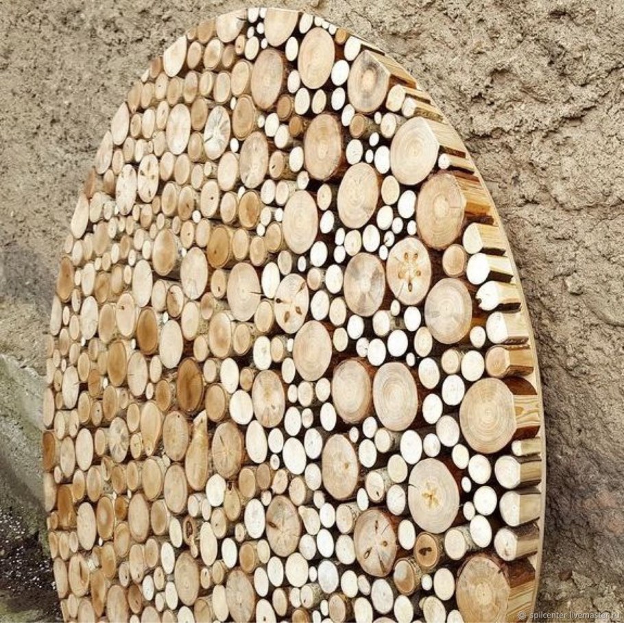 Спилы из дерева в интерьере
