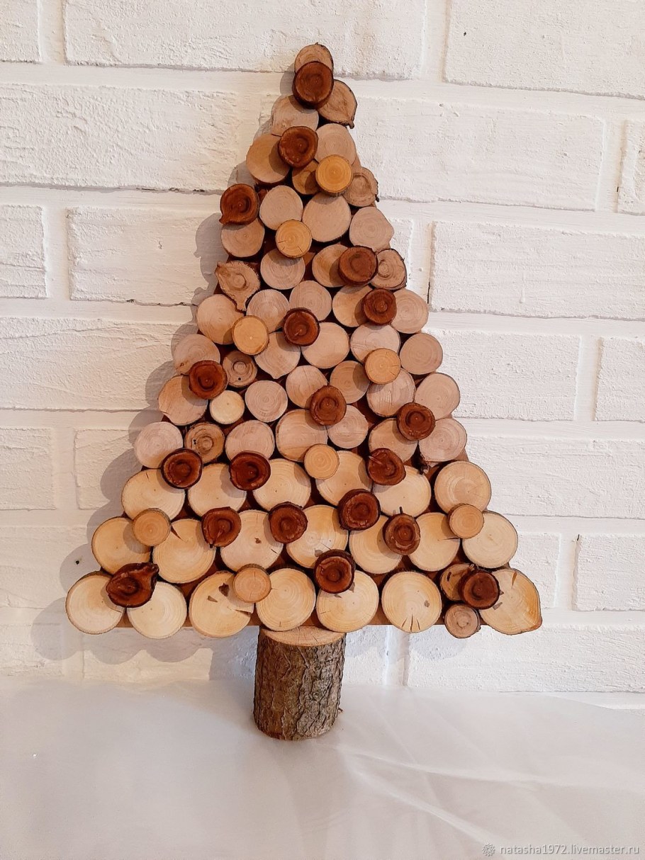 Отделка стен спилами