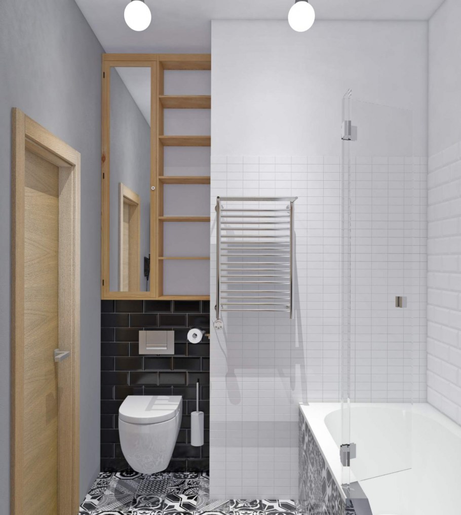 Ванная с душевой и туалетом