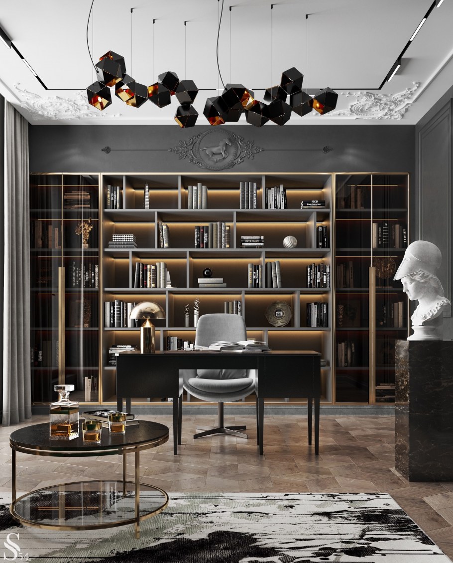 Кабинет интерьер современный