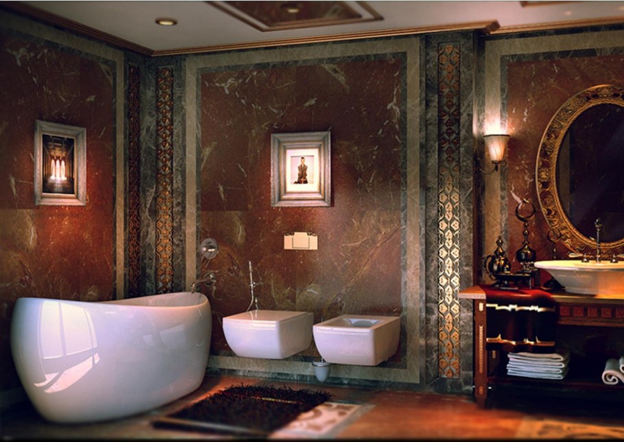 Туалет в готическом стиле