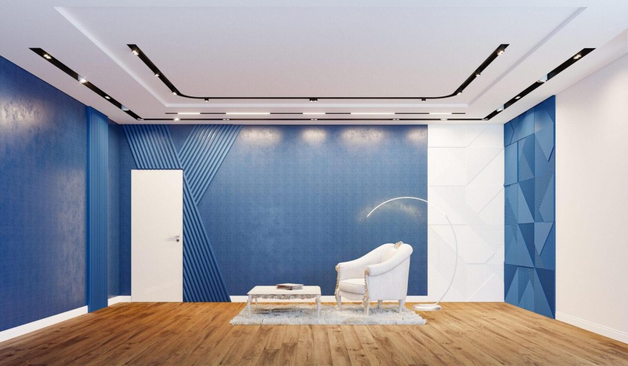 Световые линии на натяжном потолке