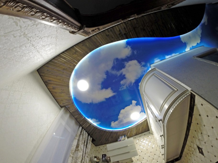 Многоуровневые потолки с фотопечатью