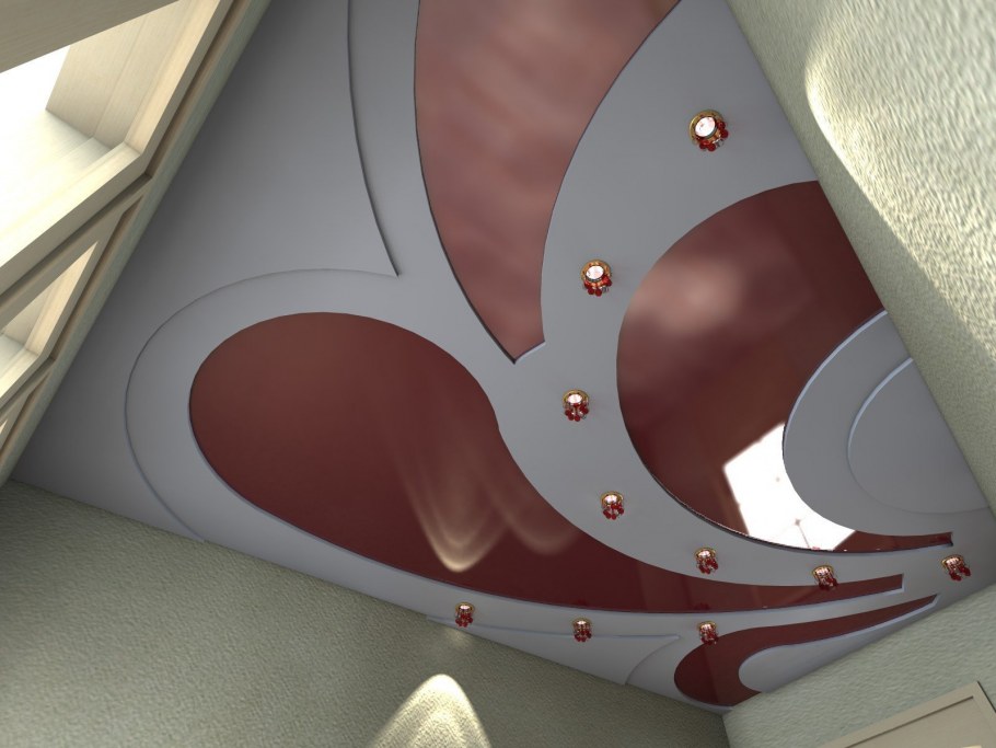 Натяжные потолки необычной формы