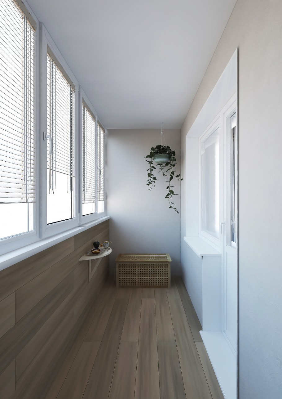 Дизайнерская отделка балкона