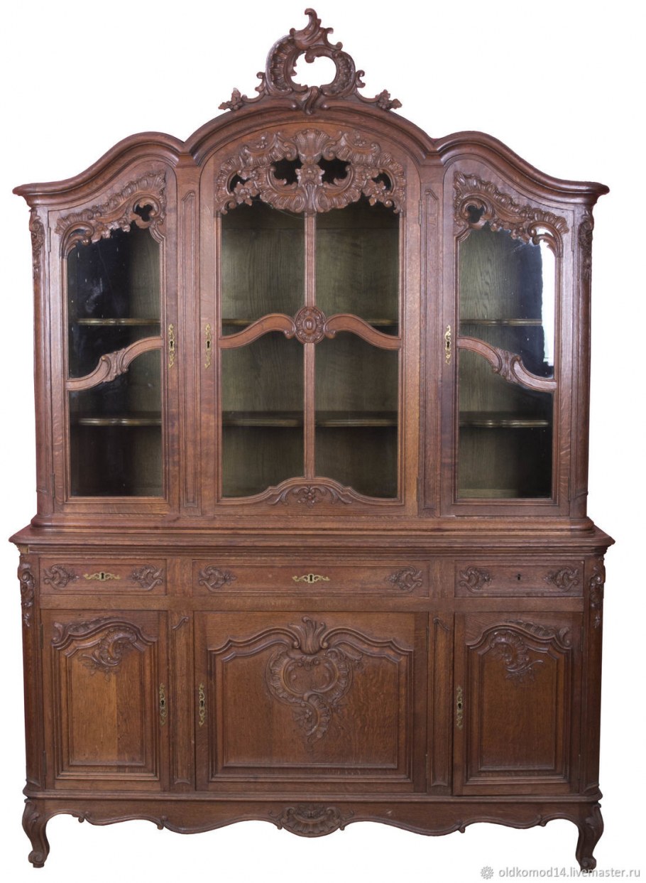 Витрина Марселла корень дуба глянец