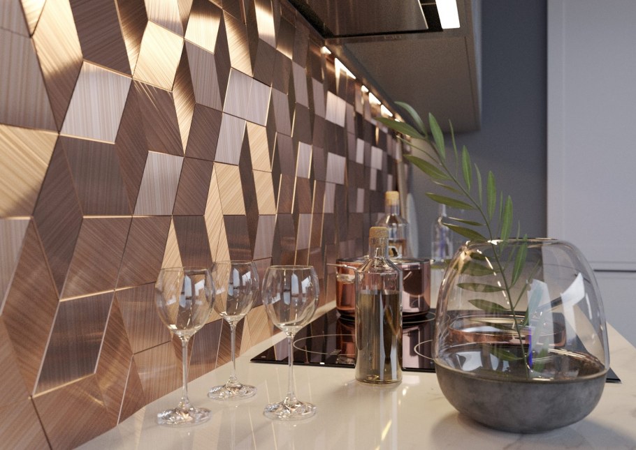 Металлические панели в интерьере