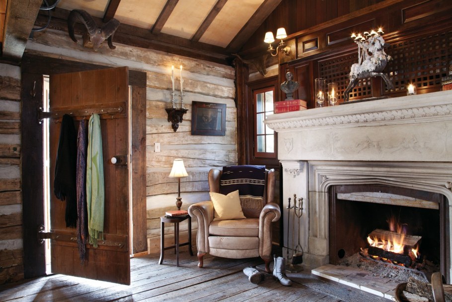 Охотничий домик интерьер