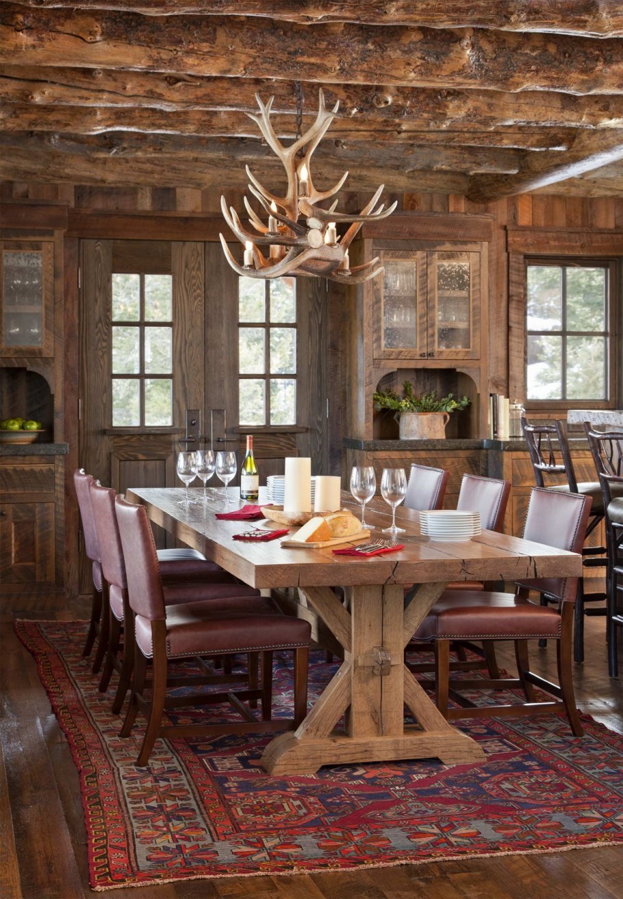 Комната в стиле охотничьего домика