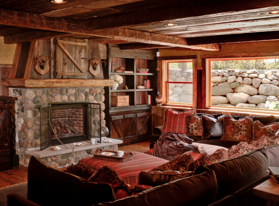 Охотничий домик с камином