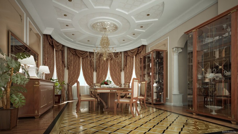 Элитный интерьер загородного дома