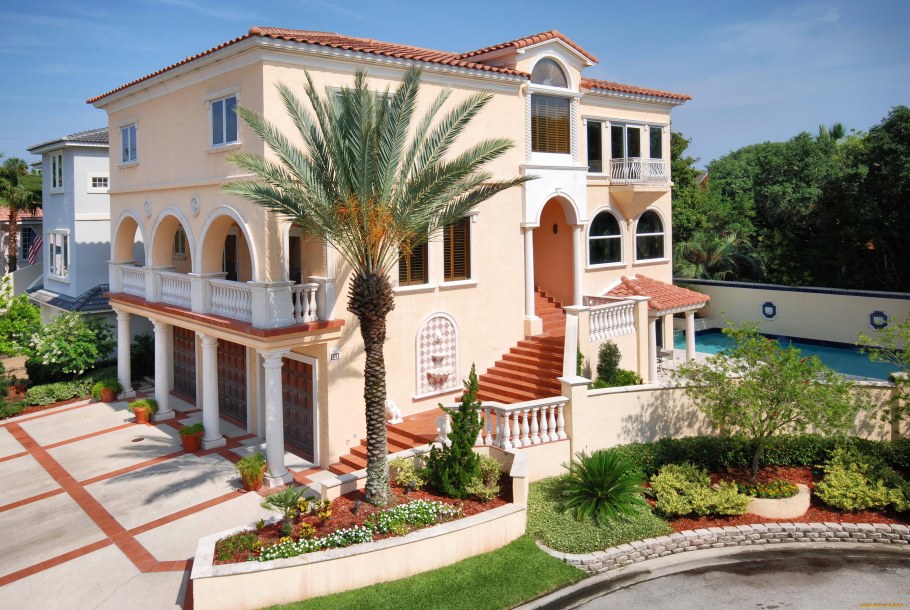 Вилла Средиземноморский стиль фасад