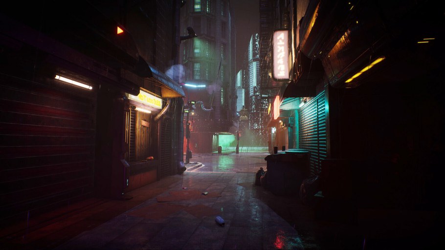 Cyberpunk 2077 Night City переулок