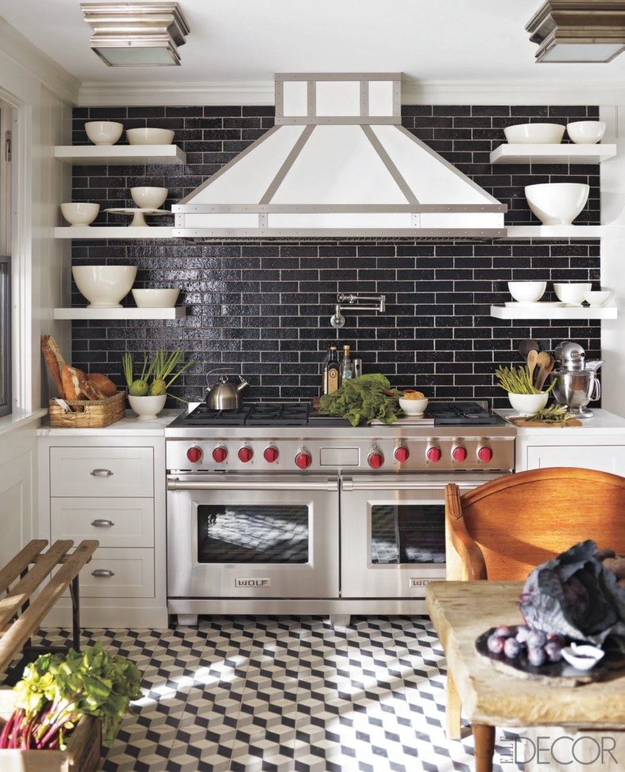 Фартук для кухни из клинкерной плитки