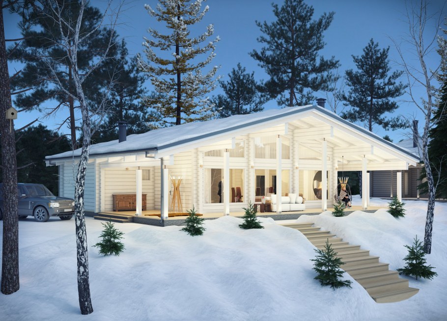 Дом из клееного бруса 180 м2