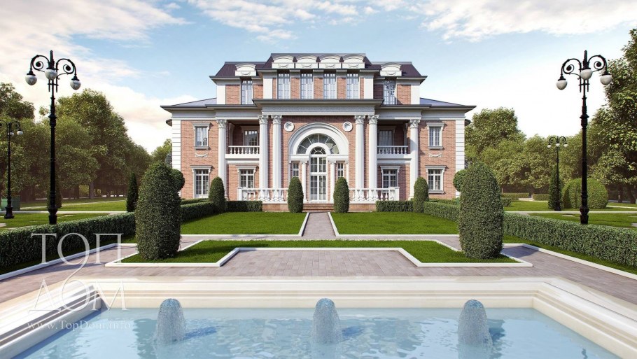 Одноэтажная усадьба Неоклассика