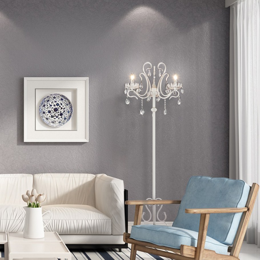 Торшер Eurosvet 12205/3f белый Strotskis