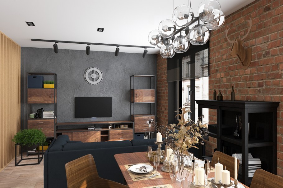 Студия в стиле Сканди