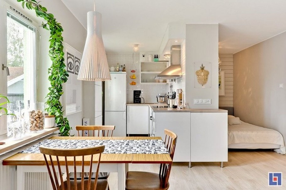 Уютная квартира с кухней студией