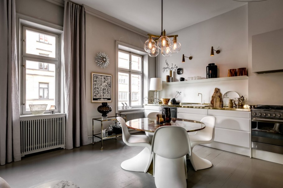 Золото в скандинавском интерьере