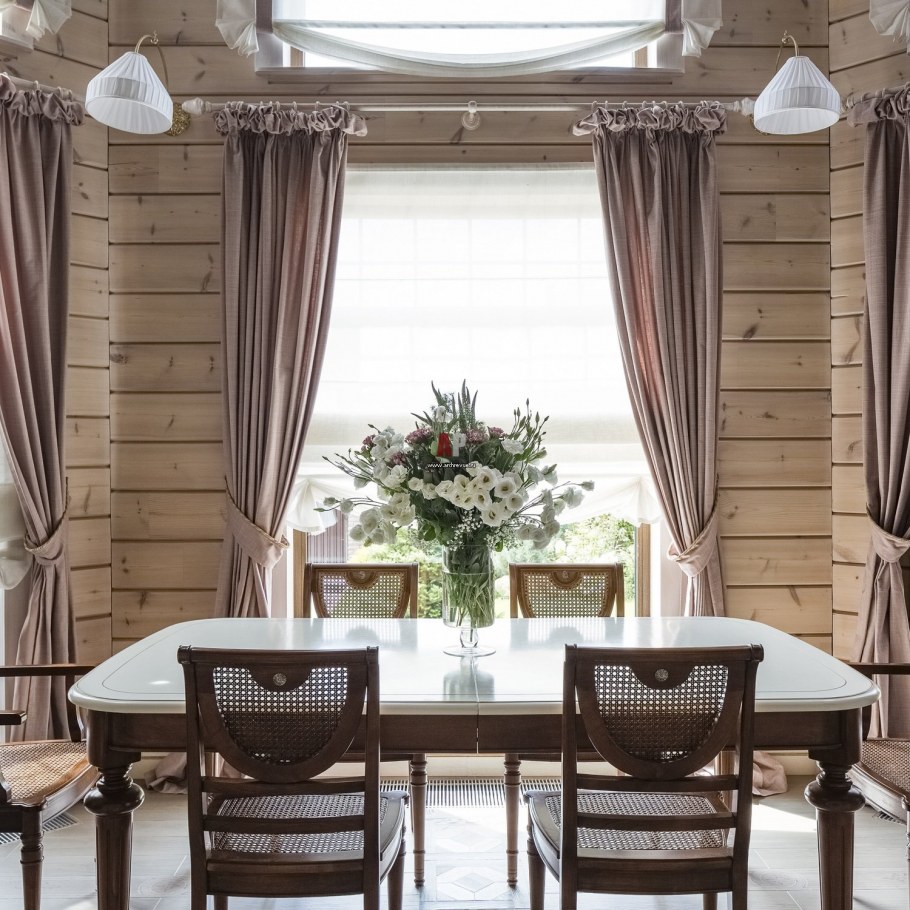 Шторы в кухню-гостиную