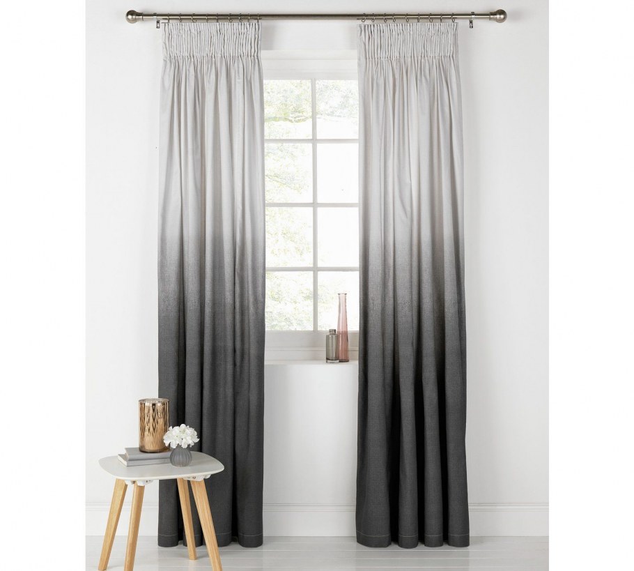 Тюль омбре серая